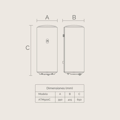 TERMO ELÉCTRICO ARTICA 50L  – CALENTAMIENTO RÁPIDO Y SEGURO