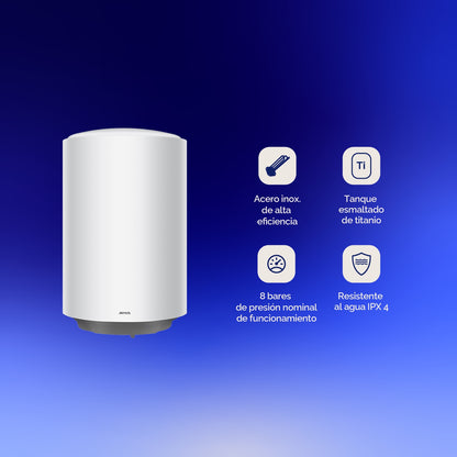 TERMO ELÉCTRICO ARTICA 50L  – CALENTAMIENTO RÁPIDO Y SEGURO