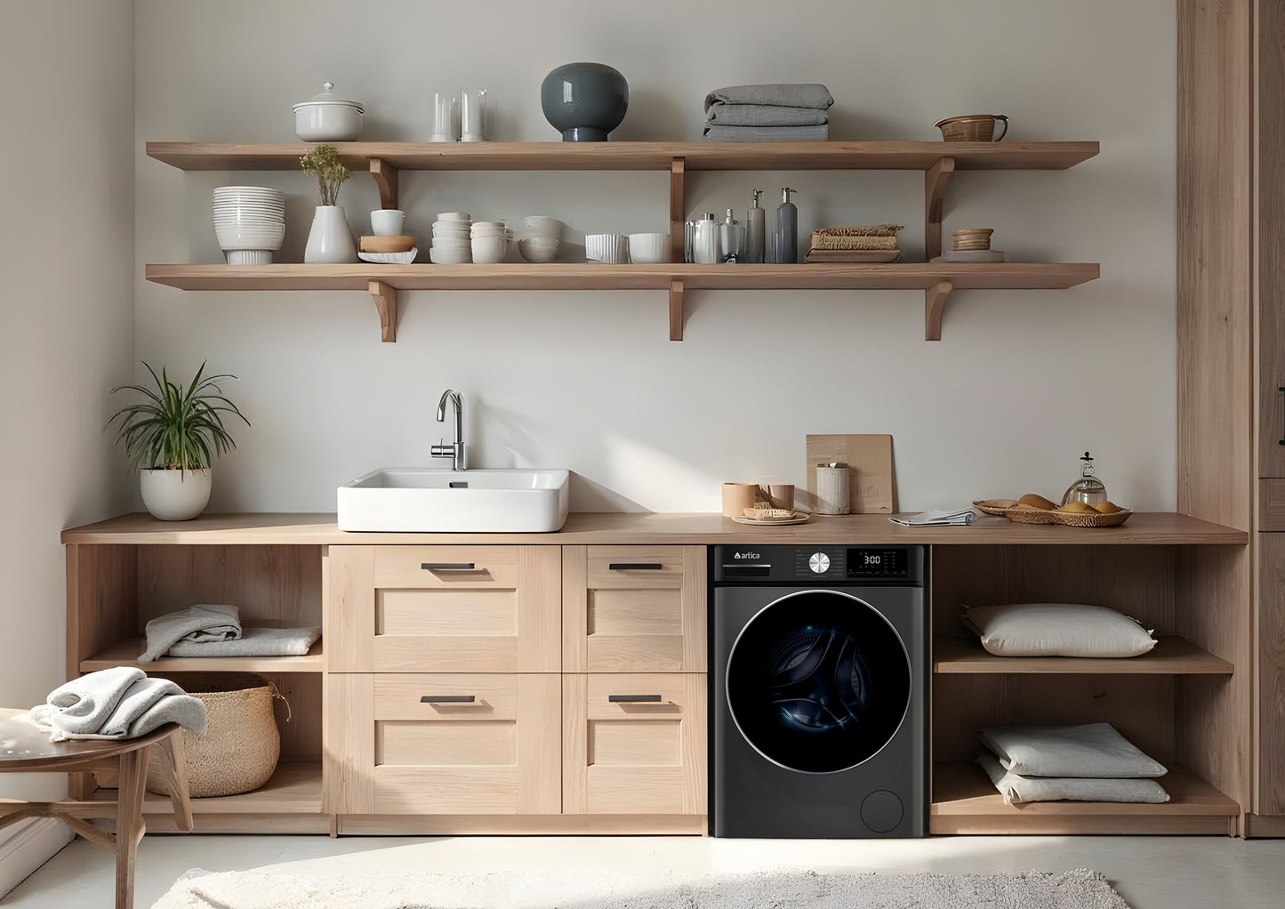 LAVADORA ARTICA AQUAPLUS 10 KG 1400 RPM DE BAJO CONSUMO COLOR GRIS OSCURO CON MOTOR INVERTER Y FUNCIÓN VAPOR