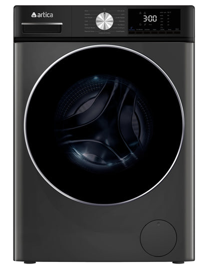 LAVADORA ARTICA AQUAPLUS 10 KG 1400 RPM DE BAJO CONSUMO COLOR GRIS OSCURO CON MOTOR INVERTER Y FUNCIÓN VAPOR