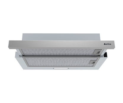 CAMPANA EXTRACTORA ARTICA 60CM – TELESCÓPICA, 2 VELOCIDADES, LED Y TRES COLORES