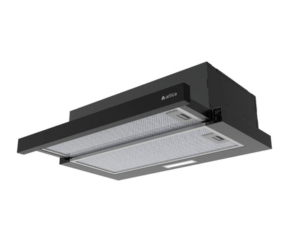 CAMPANA EXTRACTORA ARTICA 60CM – TELESCÓPICA, 2 VELOCIDADES, LED Y TRES COLORES