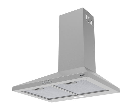 CAMPANA DECORATIVA ARTICA 60 Y 90 CM – 3 VELOCIDADES, LED, FILTROS LAVABLES Y ACERO INOX