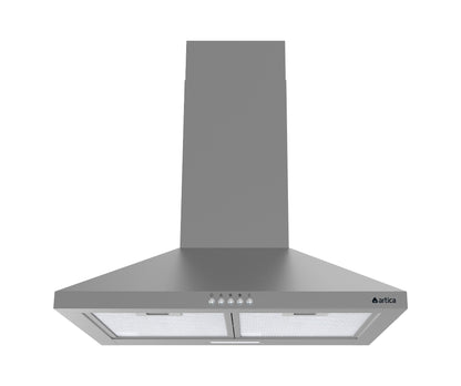 CAMPANA DECORATIVA ARTICA 60 Y 90 CM – 3 VELOCIDADES, LED, FILTROS LAVABLES Y ACERO INOX