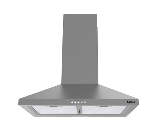 CAMPANA DECORATIVA ARTICA 60 Y 90 CM – 3 VELOCIDADES, LED, FILTROS LAVABLES Y ACERO INOX