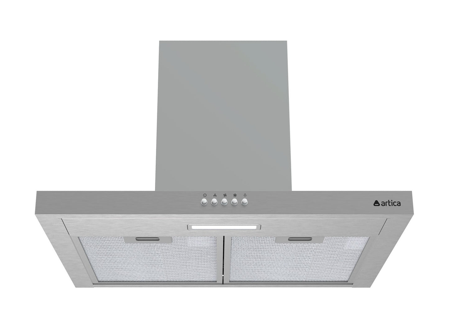 CAMPANA DECORATIVA ARTICA 60 Y 90 CM – 3 VELOCIDADES, LED, FILTROS LAVABLES Y ACERO INOX