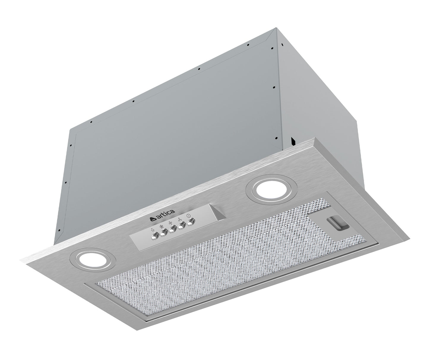 CAMPANA INTEGRABLE ARTICA 52 Y 70 CM – LED, 3 VELOCIDADES Y ACERO INOX
