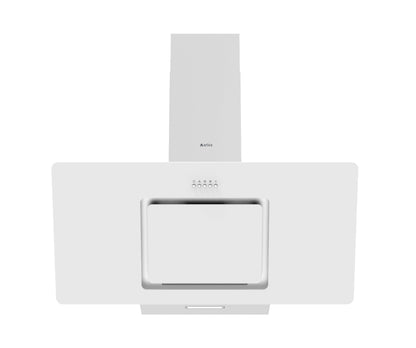 CAMPANA DECORATIVA INCLINADA ARTICA 90CM – CRISTAL BLANCO Y NEGRO, LED Y 3 VELOCIDADES