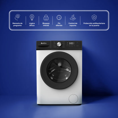 LAVADORA ARTICA AQUALINE 6 KG 1200 RPM DE BAJO CONSUMO CON FUNCIÓN VAPOR