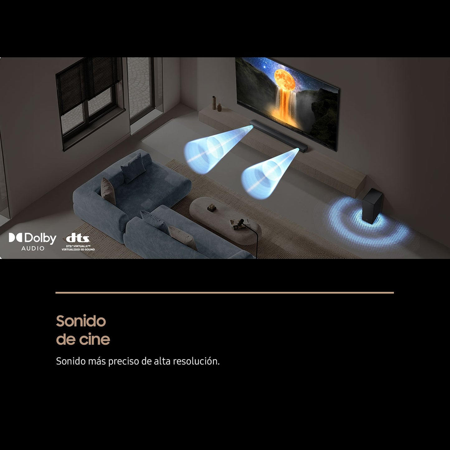 BARRA DE SONIDO SAMSUNG HW-B450F 2.1 300W – DOLBY AUDIO, SUBWOOFER Y BLUETOOTH