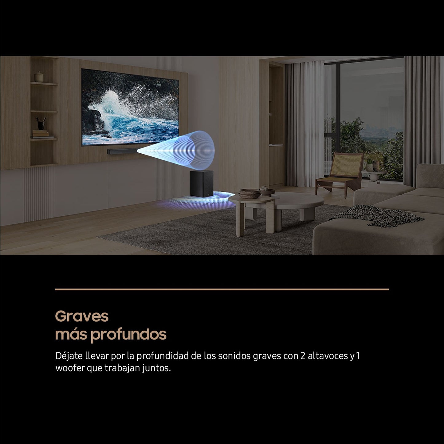 BARRA DE SONIDO SAMSUNG HW-B450F 2.1 300W – DOLBY AUDIO, SUBWOOFER Y BLUETOOTH