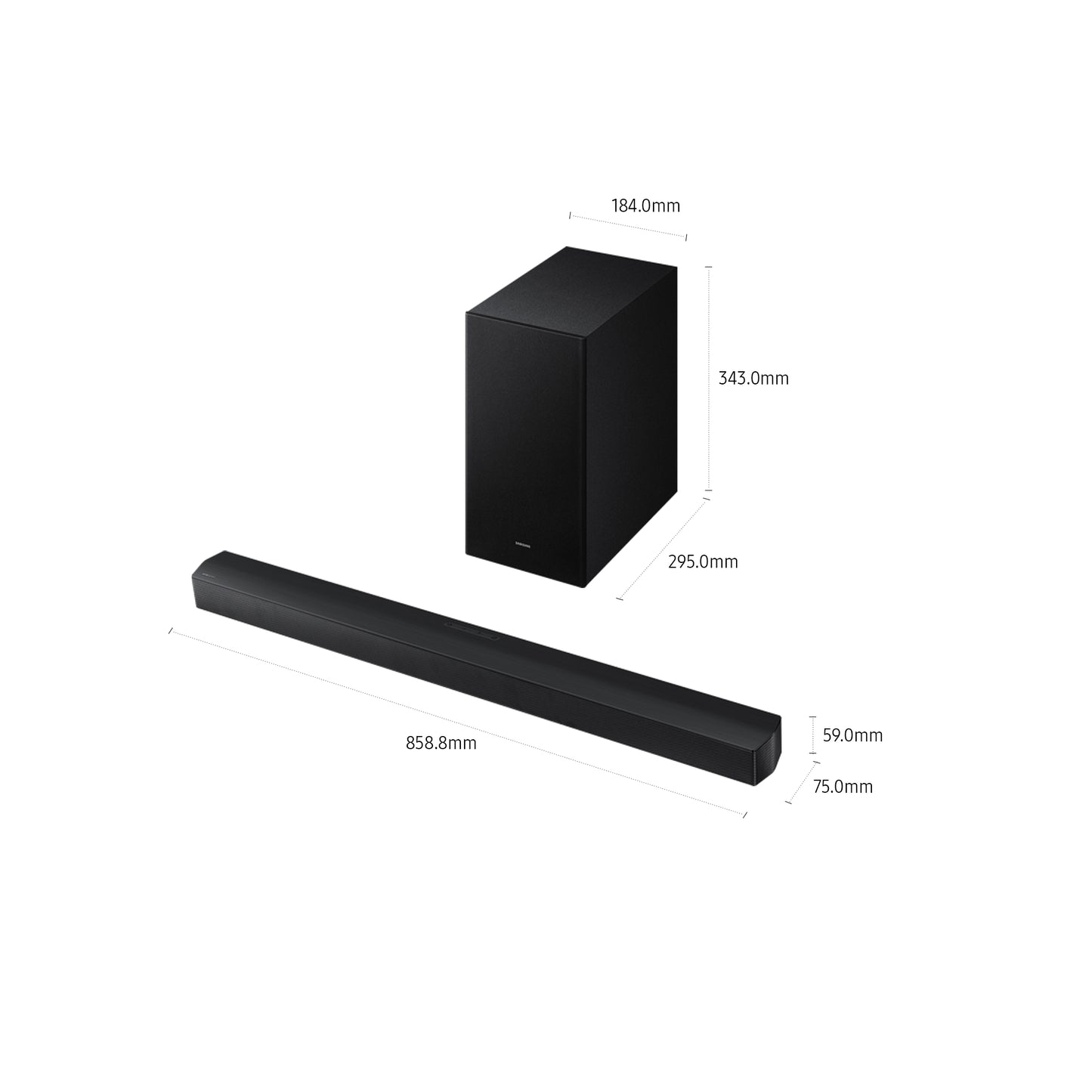 BARRA DE SONIDO SAMSUNG HW-B450F 2.1 300W – DOLBY AUDIO, SUBWOOFER Y BLUETOOTH