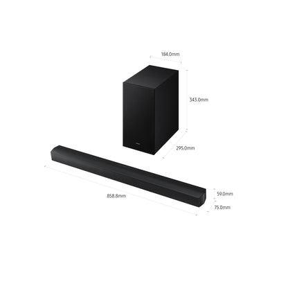 BARRA DE SONIDO SAMSUNG HW-B450F 2.1 300W – DOLBY AUDIO, SUBWOOFER Y BLUETOOTH