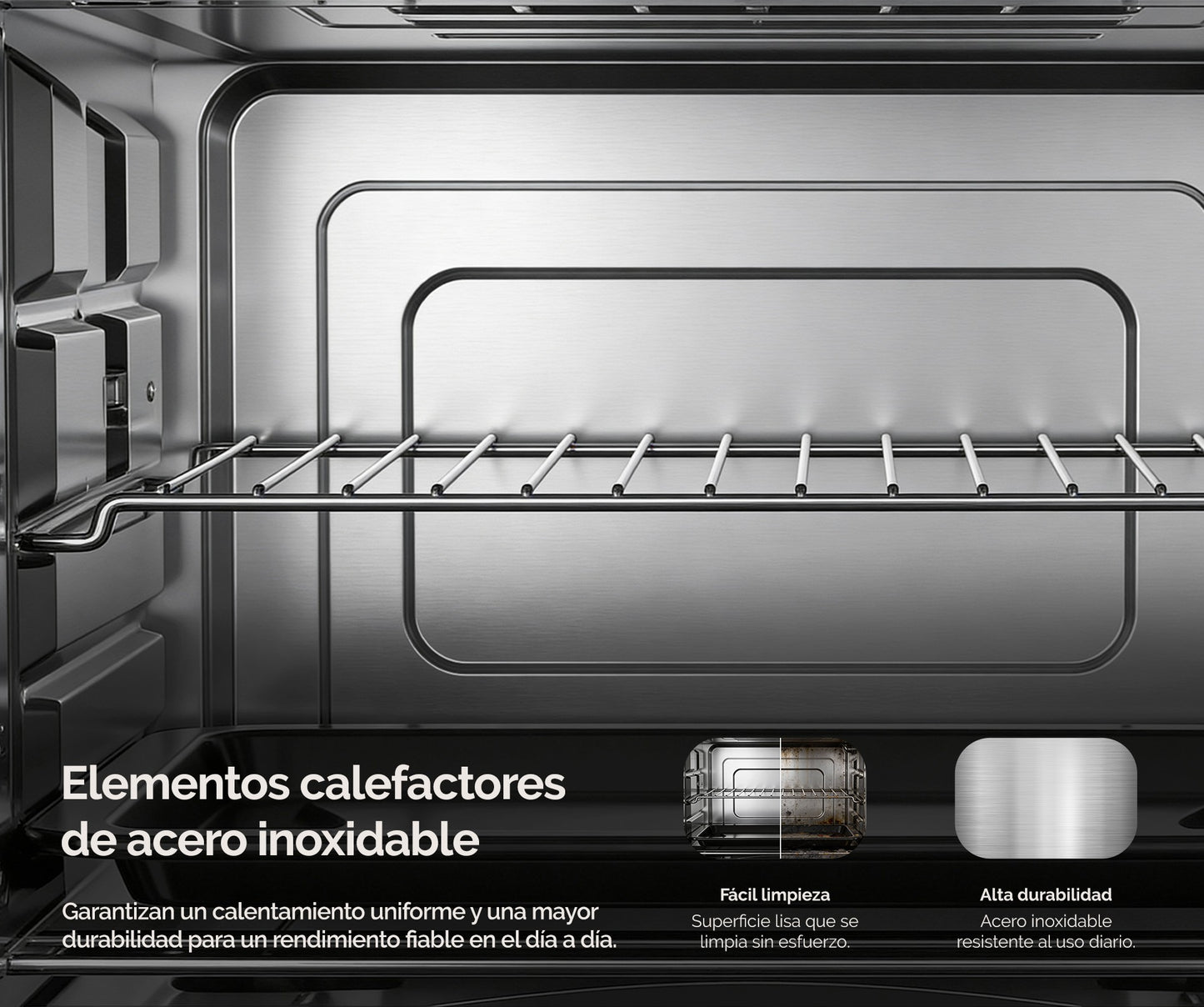 HORNO SOBREMESA ARTICA 48L 1800W – CONVECCIÓN, TEMPORIZADOR Y DOBLE CRISTAL