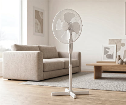 VENTILADOR DE PIE ÁRTICA AVP45W16B 40 CM 45W BLANCO – POTENTE, REGULABLE Y EFICIENTE