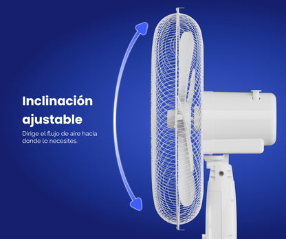 VENTILADOR DE PIE ÁRTICA AVP45W16B 40 CM 45W BLANCO – POTENTE, REGULABLE Y EFICIENTE