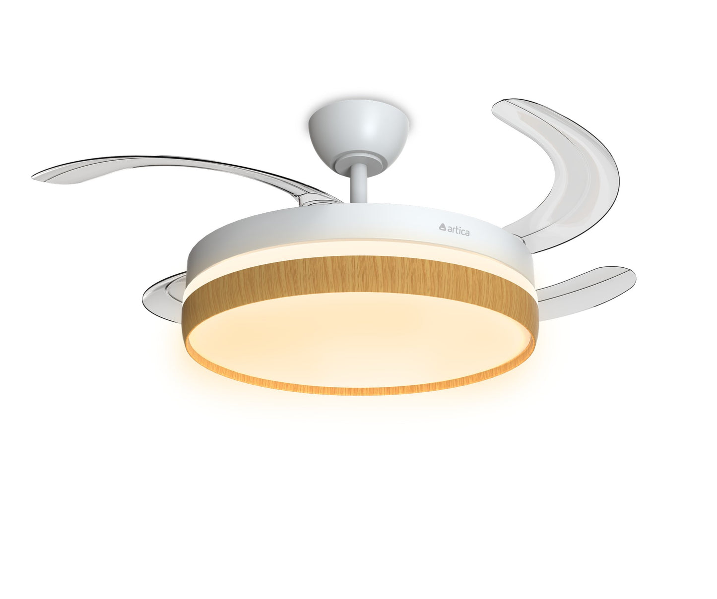 VENTILADOR DE TECHO RETRÁCTIL ULTRA SILENCIOSO - LUZ LED 72W
