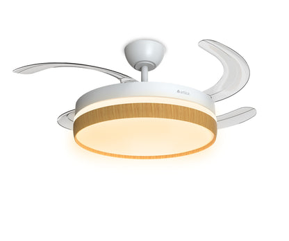 VENTILADOR DE TECHO RETRÁCTIL ULTRA SILENCIOSO - LUZ LED 72W