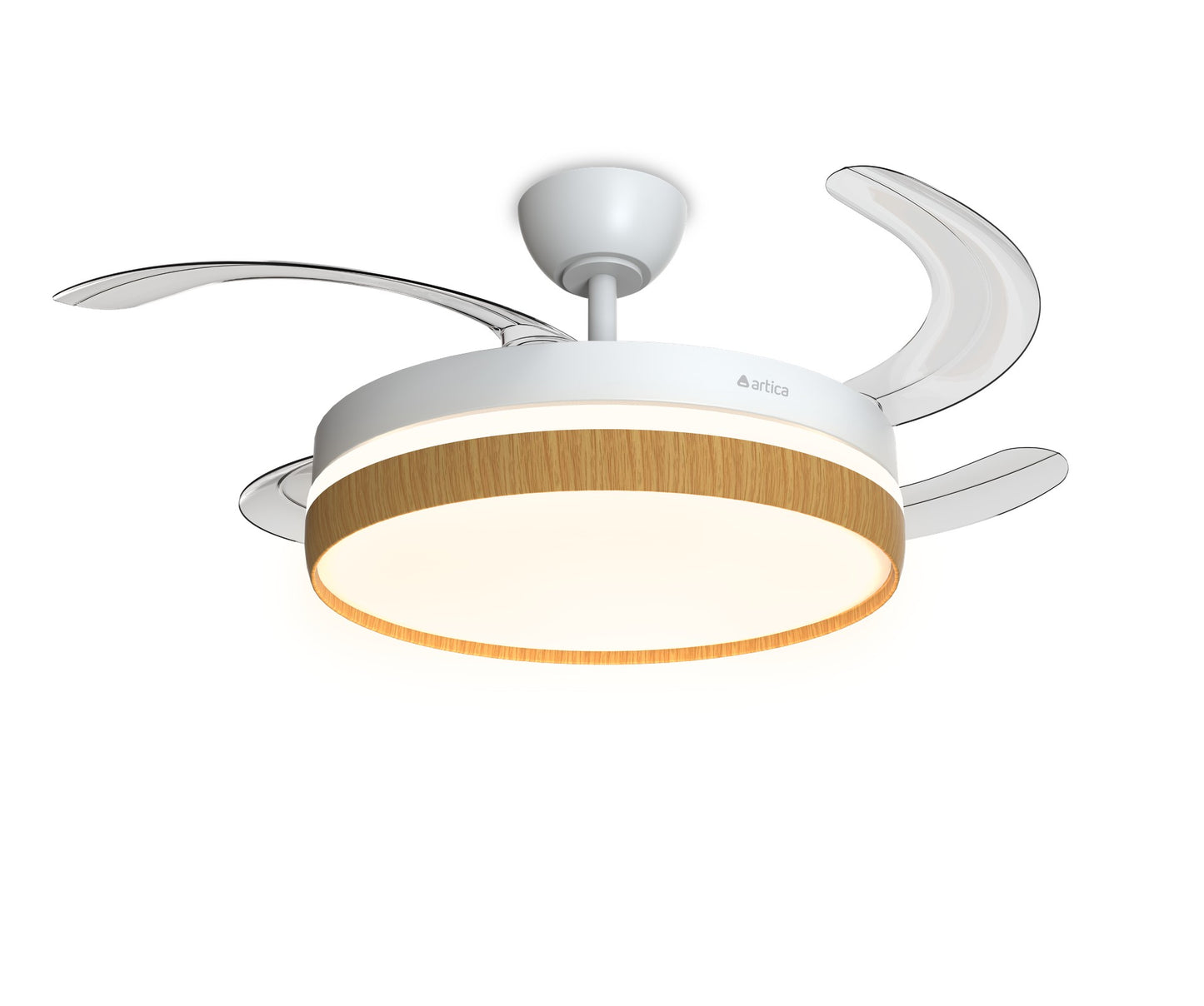 VENTILADOR DE TECHO RETRÁCTIL ULTRA SILENCIOSO - LUZ LED 72W