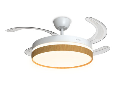 VENTILADOR DE TECHO RETRÁCTIL ULTRA SILENCIOSO - LUZ LED 72W