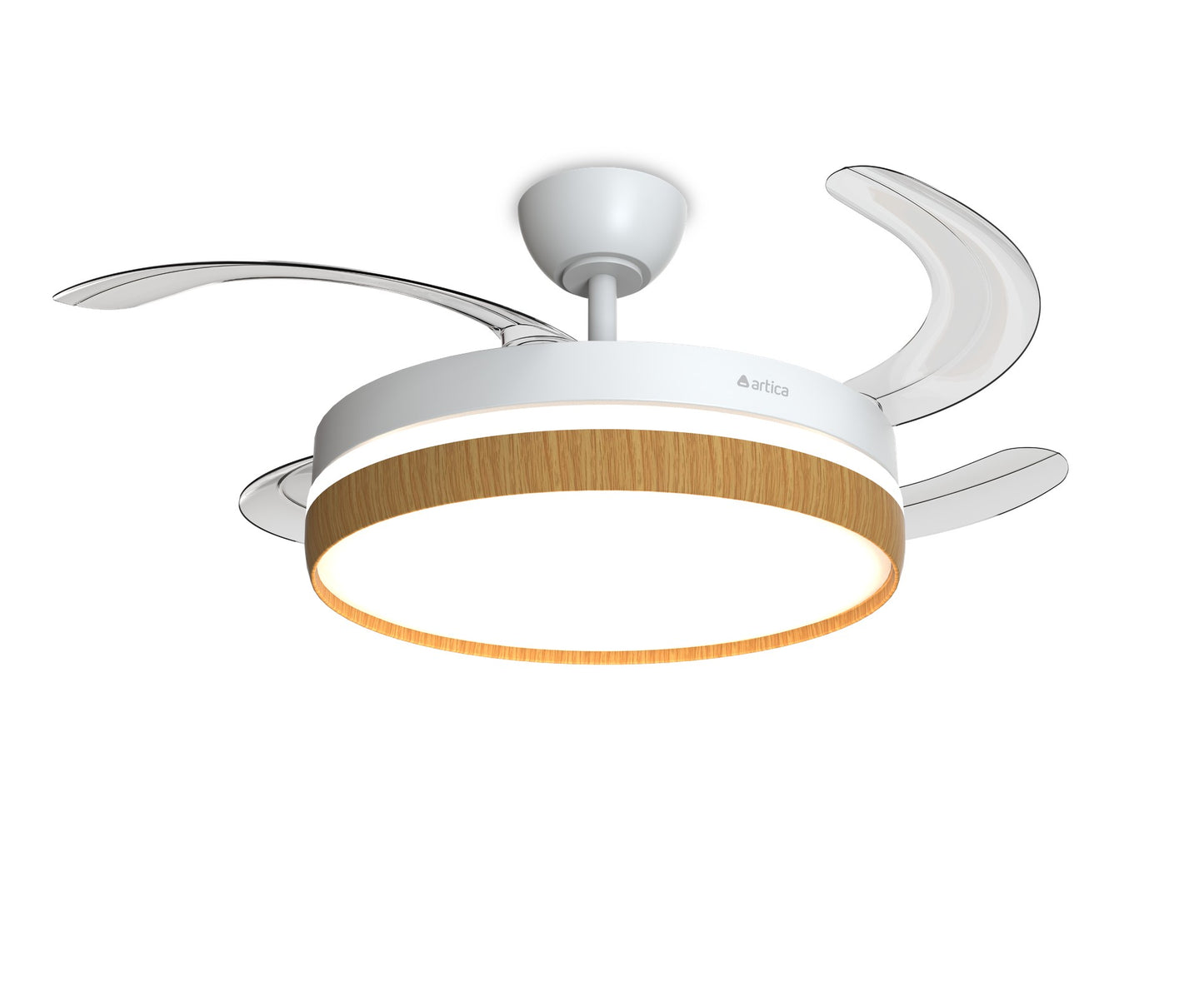 VENTILADOR DE TECHO RETRÁCTIL ULTRA SILENCIOSO - LUZ LED 72W