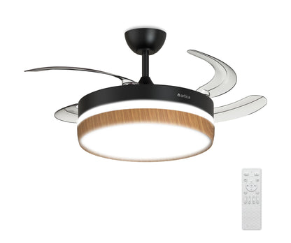 VENTILADOR DE TECHO RETRÁCTIL ULTRA SILENCIOSO - LUZ LED 72W