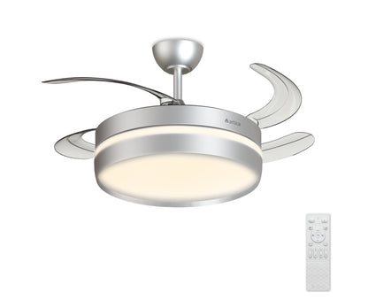VENTILADOR DE TECHO RETRÁCTIL ULTRA SILENCIOSO - LUZ LED 72W