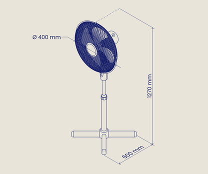 ¡REFRESCA TU ESPACIO CON EL VENTILADOR DE PIE ARTICA 45W 40 CM NEGRO!
