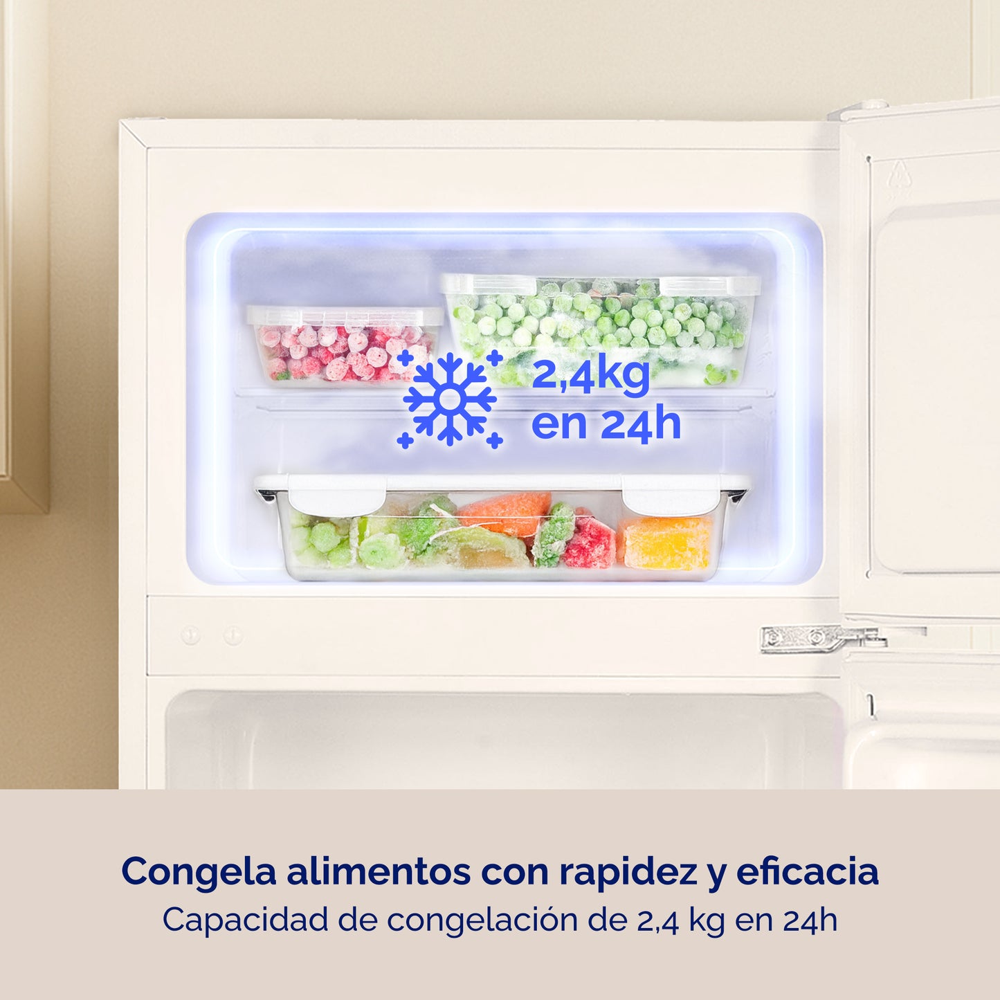 FRIGORÍFICO DOS PUERTAS ARTICA CICLOUP143EB2 206 L BLANCO, COMPACTO Y FUNCIONAL