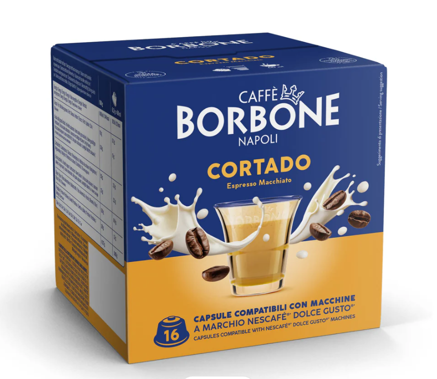 Cápsulas Borbone CORTADO Dolce Gusto® – Café con Leche Suave y Cremoso