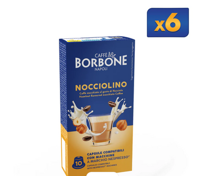 Cápsulas Borbone NOCCIOLINO Compatible Nespresso® | Capuchino Cremoso Sabor AVELLANA