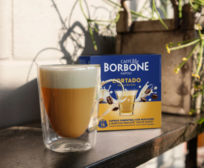 Cápsulas Borbone CORTADO Dolce Gusto® – Café con Leche Suave y Cremoso