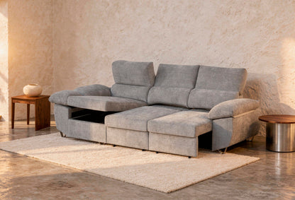SOFÁ CHAISE LONGUE ABAD CAMA CON ARCÓN – CONFORT Y FUNCIONALIDAD PARA TU HOGAR