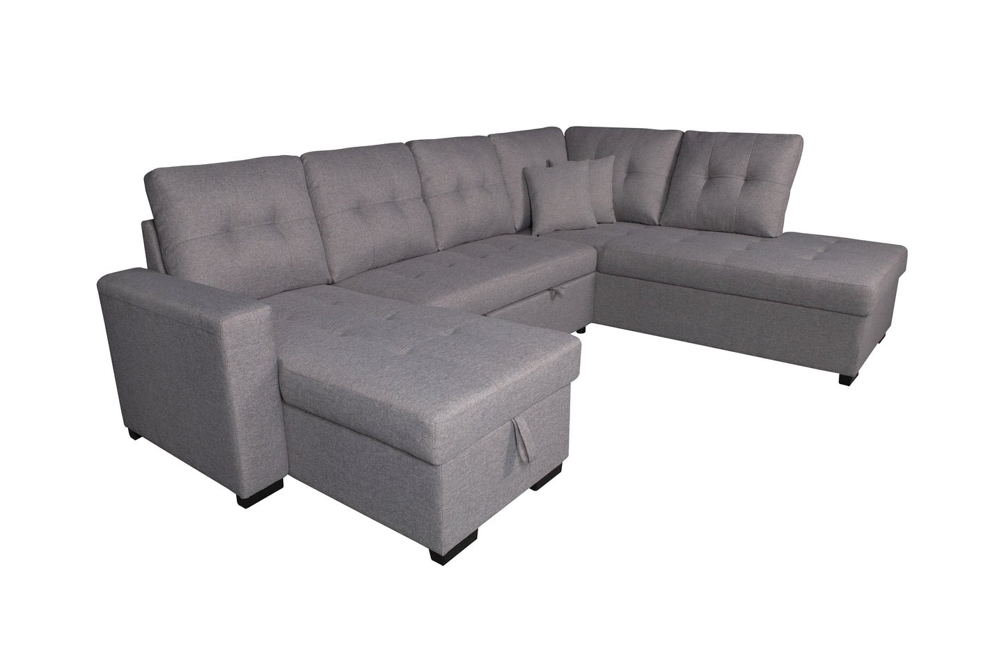 SOFÁ CHAISE LONGUE AITANA CON CAMA Y ARCÓN – DISEÑO EN U, AMPLIO Y FUNCIONAL