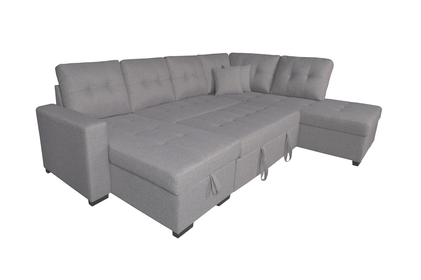 SOFÁ CHAISE LONGUE AITANA CON CAMA Y ARCÓN – DISEÑO EN U, AMPLIO Y FUNCIONAL