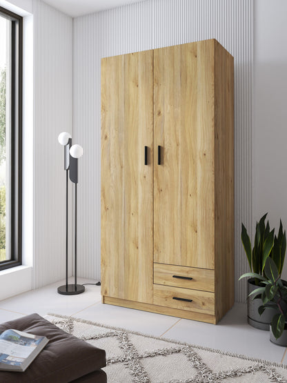 ARMARIO DE 2 PUERTAS Y 2 CAJONES AURA – ELEGANCIA, ORDEN Y FUNCIONALIDAD