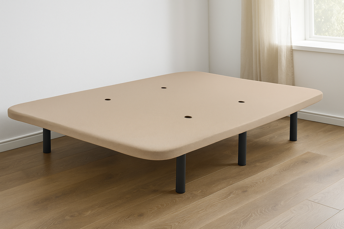 BASE TAPIZADA VEGA 3D BEIGE CON 6 PATAS INCLUIDAS – DISEÑO, CONFORT Y RESISTENCIA