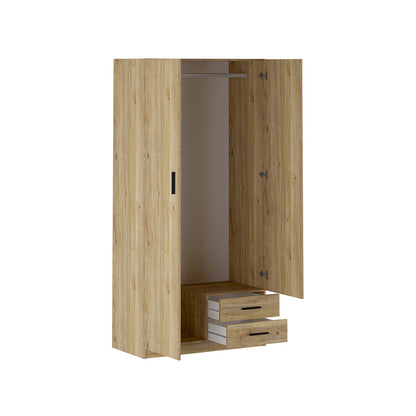 ARMARIO DE 2 PUERTAS Y 2 CAJONES AURA – ELEGANCIA, ORDEN Y FUNCIONALIDAD