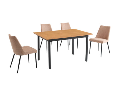 MESA EXTENSIBLE CAMDEN Y SILLAS MORGAN – CONJUNTO DE COMEDOR MODERNO, CÓMODO Y FUNCIONAL
