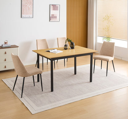 MESA EXTENSIBLE CAMDEN Y SILLAS MORGAN – CONJUNTO DE COMEDOR MODERNO, CÓMODO Y FUNCIONAL