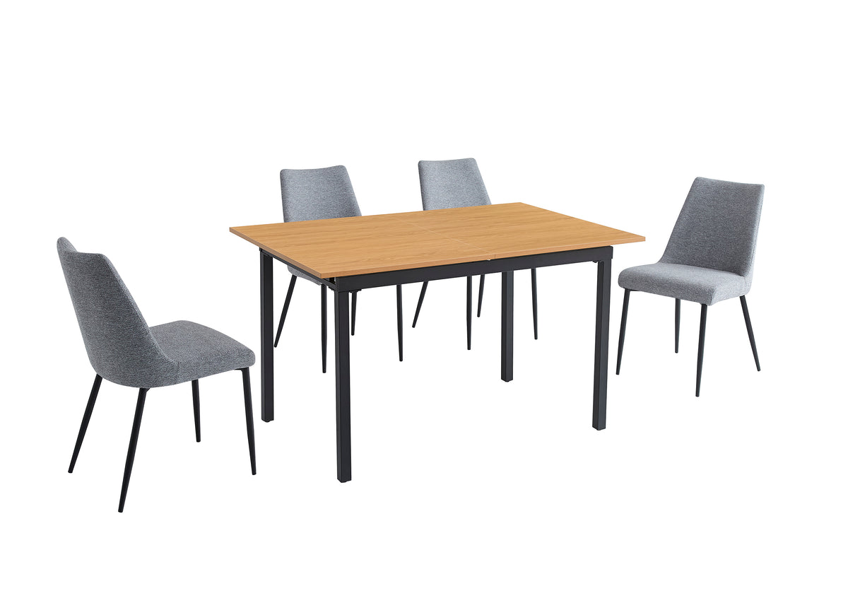 MESA EXTENSIBLE CAMDEN Y SILLAS MORGAN – CONJUNTO DE COMEDOR MODERNO, CÓMODO Y FUNCIONAL