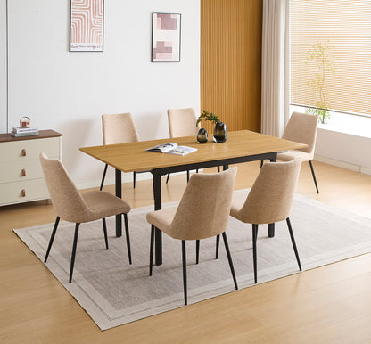 MESA EXTENSIBLE CAMDEN Y SILLAS MORGAN – CONJUNTO DE COMEDOR MODERNO, CÓMODO Y FUNCIONAL