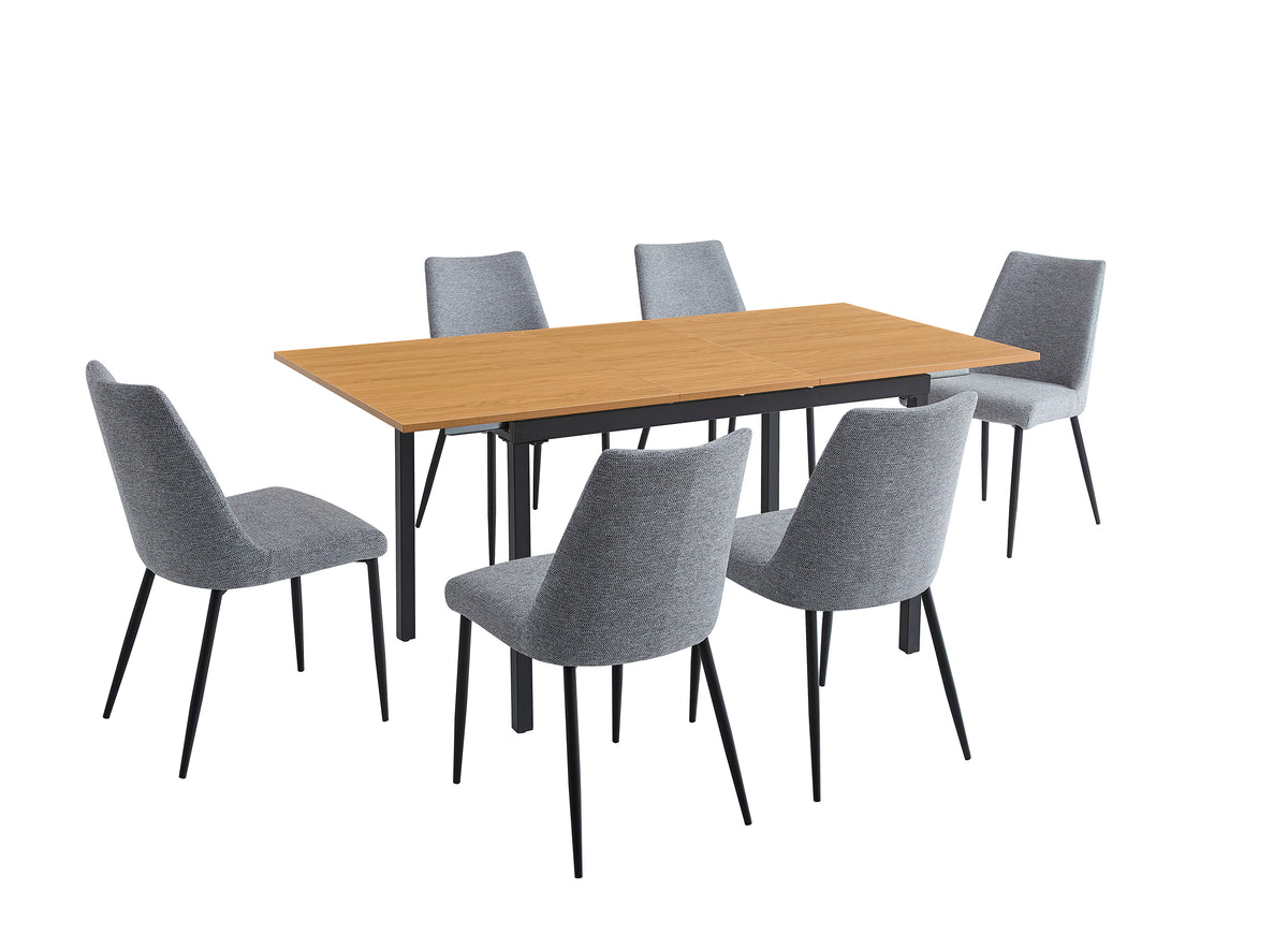 MESA EXTENSIBLE CAMDEN Y SILLAS MORGAN – CONJUNTO DE COMEDOR MODERNO, CÓMODO Y FUNCIONAL