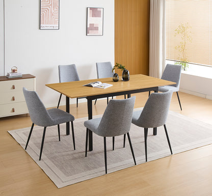 MESA EXTENSIBLE CAMDEN Y SILLAS MORGAN – CONJUNTO DE COMEDOR MODERNO, CÓMODO Y FUNCIONAL