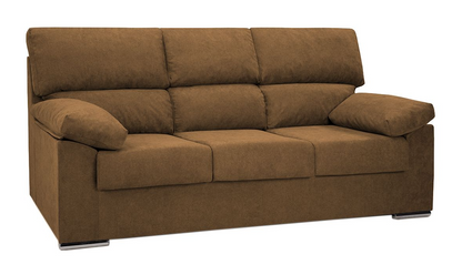 SOFÁ CHAISE LONGUE REVERSIBLE 3 PLAZAS 3 ASIENTOS DE 202 CM LARGO + PUFF XL RUBEN