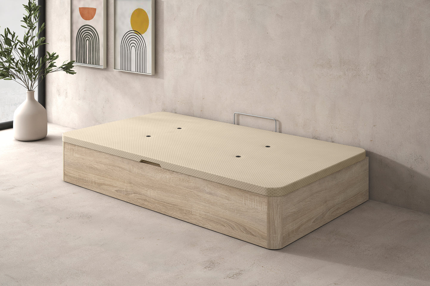 YECLA – CANAPÉ DE GRAN CAPACIDAD CON TAPA 3D Y APERTURA LATERAL