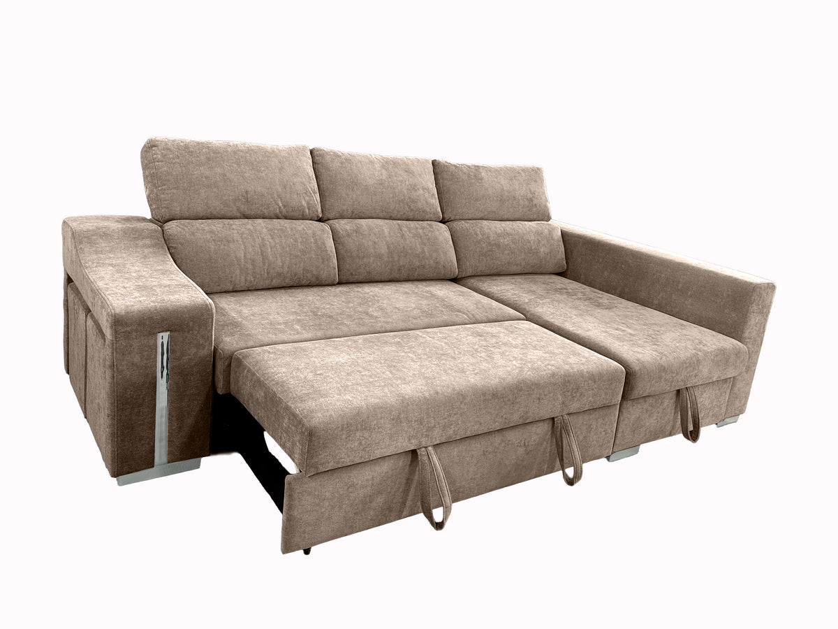 SOFÁ CHAISE LONGUE CARLA CAMA CON ARCÓN – DISEÑO Y CONFORT EN TU SALÓN