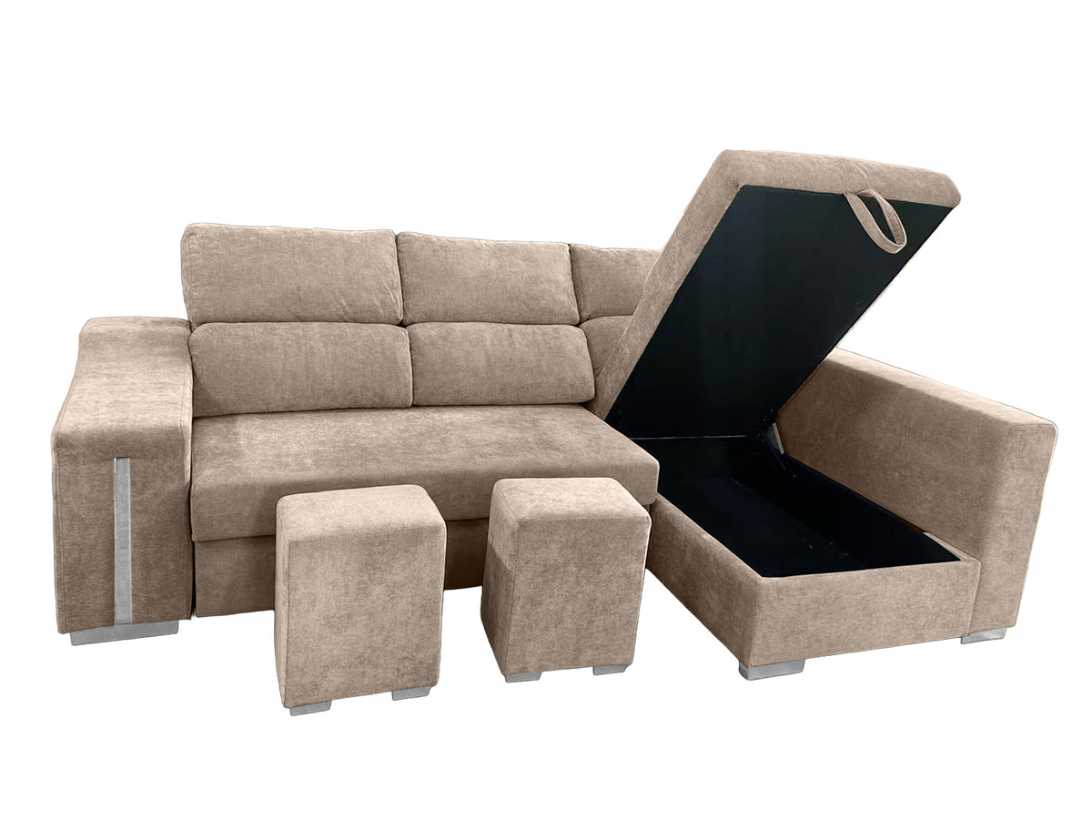 SOFÁ CHAISE LONGUE CARLA CAMA CON ARCÓN – DISEÑO Y CONFORT EN TU SALÓN