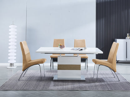 CONJUNTO DE MESA COMEDOR EXTENSIBLE MAS CUATRO SILLAS PREMIUM