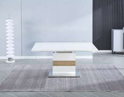 CONJUNTO DE MESA COMEDOR EXTENSIBLE MAS CUATRO SILLAS PREMIUM